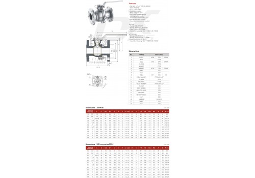 2-PC BALL VALVE FLANGE ENDB DIRECT MOUNTING PAD